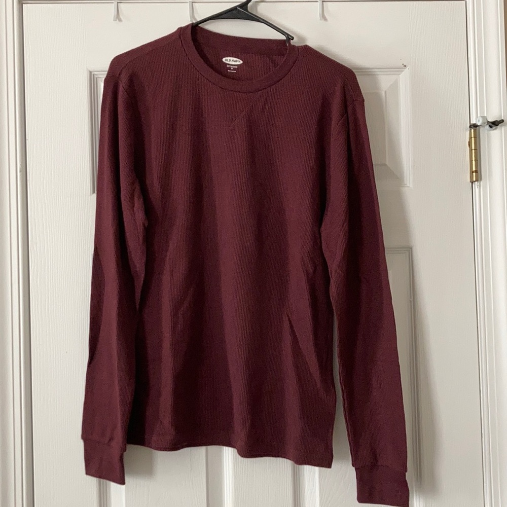 Old Navy Maroon Long Sleeve Shirt